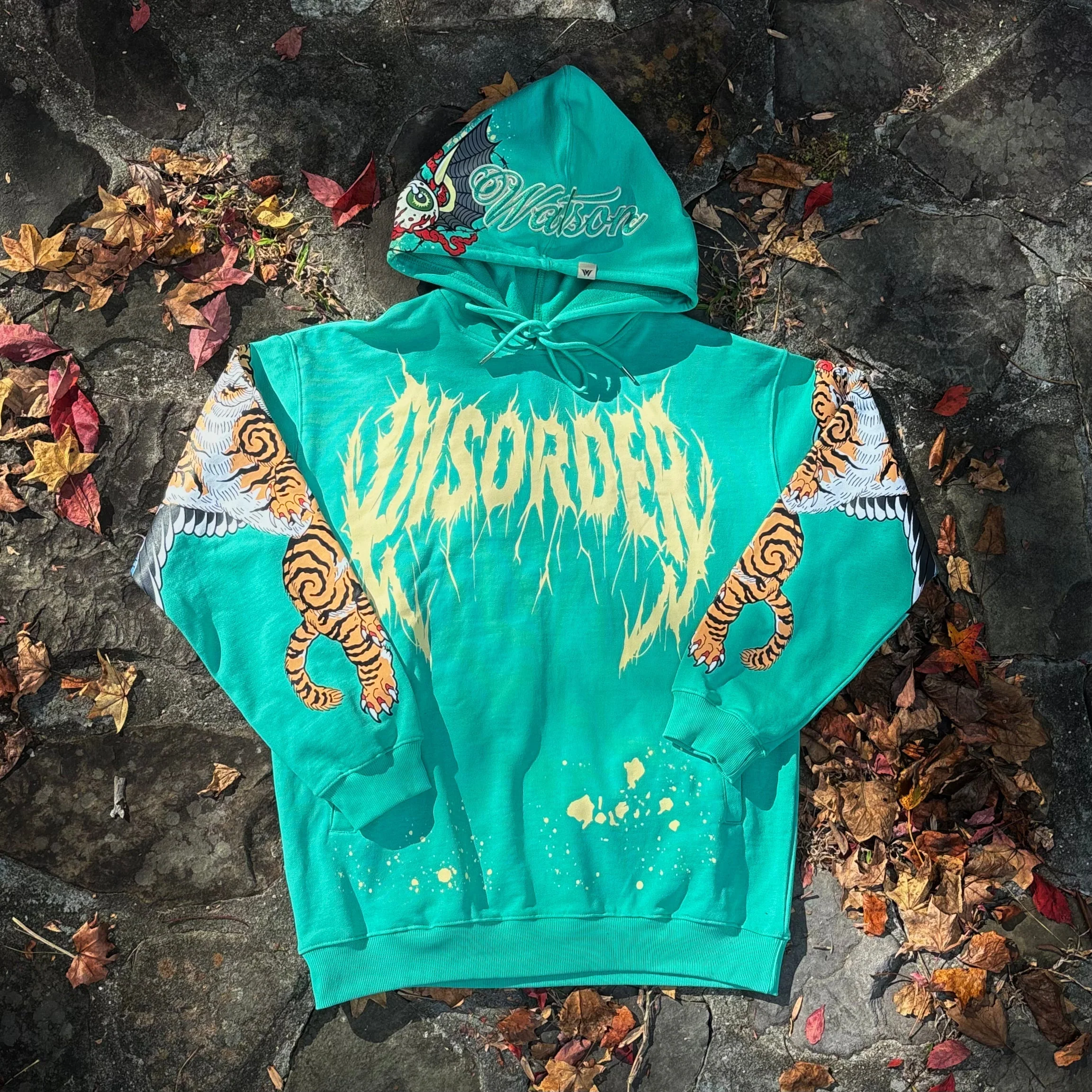 NO MERCY HOODIE (ELECTRIC GREEN) - Image 3